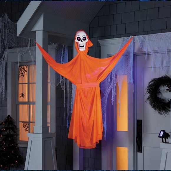 65" Black Light Responsive Ghoul Halloween Decorative Prop Orange - Hyde & EEK! - Picture 6 of 6